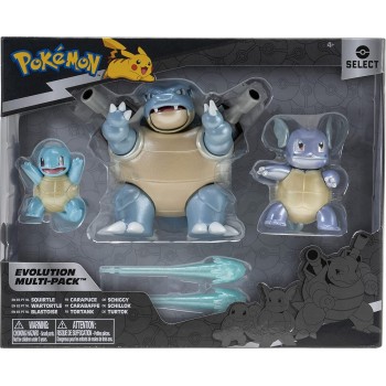 Jazwares Pokemon φιγούρες εξέλιξης 3 τεμ. (Squirtle, Wartortle, Blastoise) JW002773 191726434382