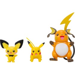 Jazwares Pokemon Select (Pichu, Pikachu, Raichu) JW002778 191726434436