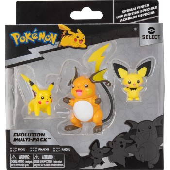 Jazwares Pokemon φιγούρες εξέλιξης 3 τεμ. (Pichu, Pikachu, Raichu) JW002778 191726434436