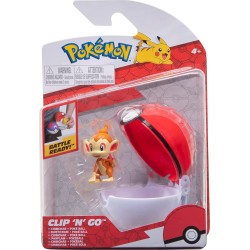 Jazwares Pokemon - Poke Ball Clip N Go Chimchar with Poke ball JW095057 191726424659