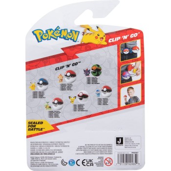 Jazwares Pokemon - Poke Ball Clip N Go με φιγούρα Chimchar with Poke ball JW095057 191726424659