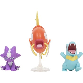 Jazwares Pokemon Battle Figure Set 3PK: Totodile, Toxel, Magikarp JW095155 191726399247