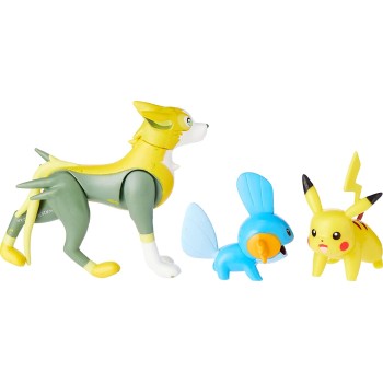Jazwares Pokemon φιγούρες 3 τεμ. 2 Mudkip, Pikachu And Boltund Battle JW095155 191726425892