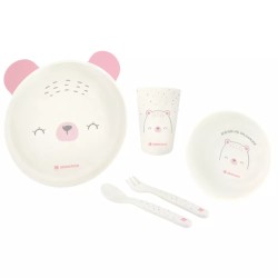 KikkaBoo Σετ φαγητού 5τμχ Bear with me - Ροζ 31302040134 3801302041343