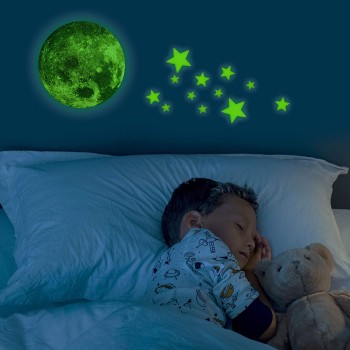 Legami Super Stars, Adhesive Phosphorescent Star, in Pvc, Load During the day With the Light and Release it at Ni GLW0001 805246