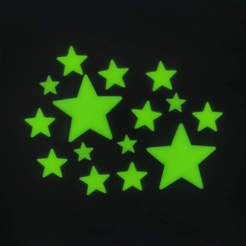 Legami Super Stars, Adhesive Phosphorescent Star, in Pvc, Load During the day With the Light and Release it at Ni GLW0001 805246