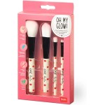 Legami set of 4 Makeup Brushes, Oh My Glow!lips Theme, Includes Powder Brush, Foundation Brush MUBS0003 8054117621681