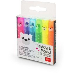 Legami Teddy S Mood - Set Of 6 Mini Highlighters Μαρκαδόροι Υπογράμμισης 5mm Πολύχρωμοι 6τμχ MH0003 8059174834371