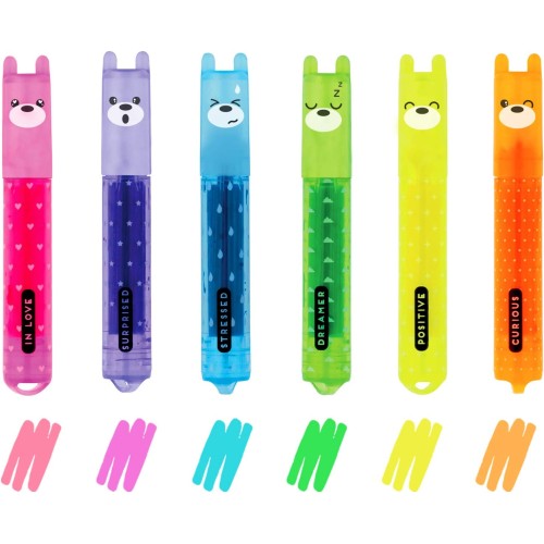 Legami Teddy S Mood - Set Of 6 Mini Highlighters Μαρκαδόροι Υπογράμμισης 5mm Πολύχρωμοι 6τμχ MH0003 8059174834371