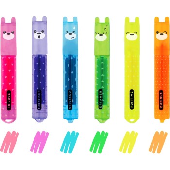Legami Teddy S Mood - Set Of 6 Mini Highlighters Μαρκαδόροι Υπογράμμισης 5mm Πολύχρωμοι 6τμχ MH0003 8059174834371
