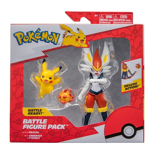 Jazwares Pokemon φιγούρες 2 τεμ Cinderace and Pikachu JW002904 191726469728
