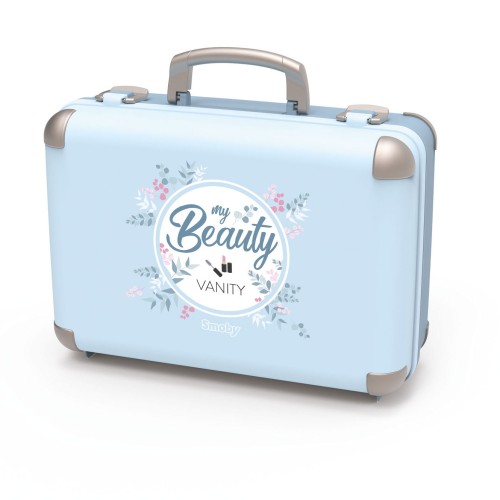 Smoby Kids Beauty Vanity Role Play Case And Roleplay Salon With Stool And Mirror, 7/320148 3032163201489