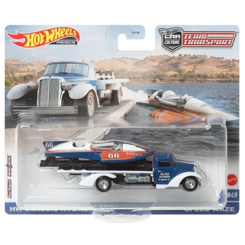 Mattel Hot Wheels Νταλικα Με Αυτοκινητακι Classic Hydroplane Speed Waze FLF56 / HCR31 194735017638