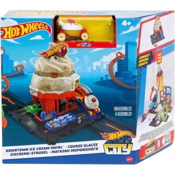 Mattel Hot Wheels City Downtown Ice Cream Swirl HDR24 / HKX38 194735109623
