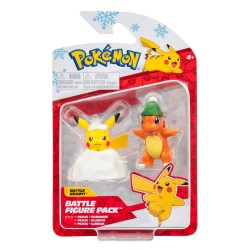 Jazwares Pokemon Xmas Holiday Charmander And Holiday Pikachu JW002850 191726440642