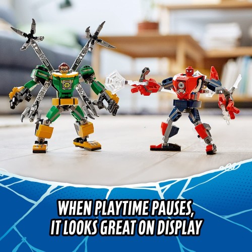 LEGO Spiderman Μάχη Ρομποτικών Στολών Σπάιντερ Μαν και Ντόκτορ Όκταπους 76198 5702016989694