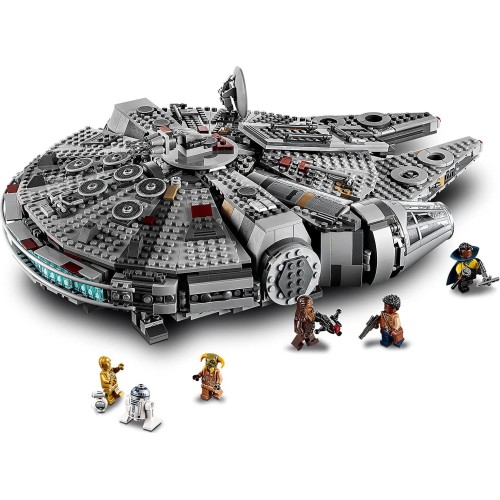 LEGO Star Wars Millennium Falcon Starship Construction Set, With Finn, Chewbacca 75257 5702016370799