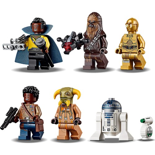 LEGO Star Wars Millennium Falcon Starship Construction Set, With Finn, Chewbacca 75257 5702016370799