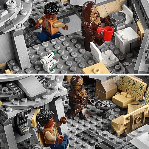 LEGO Star Wars Millennium Falcon Starship Construction Set, With Finn, Chewbacca 75257 5702016370799