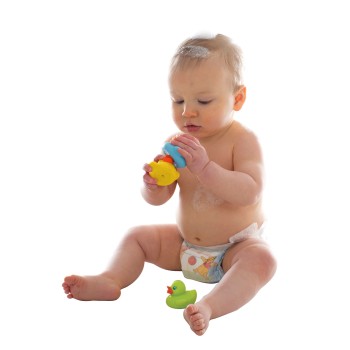Playgro Bright Baby Duckies 6m+ Πολύχρωμα Παπάκια Μπάνιου 3 Τεμάχια 0188411 9321104884114