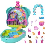 Mattel Polly Pocket Mini Toys, Doggy Birthday Bash Compact Playset With 2 Micro Dolls FRY35 / HKV30 194735108916