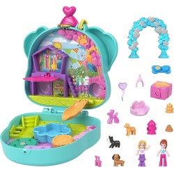 Mattel Polly Pocket Mini - Ο Κοσμος Της Polly Σετακια Doggy Birthday Bash Compact FRY35 / HKV30 194735108916