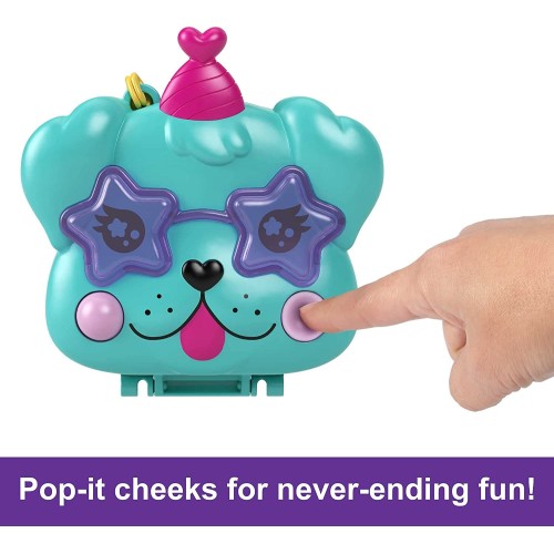 Mattel Polly Pocket Mini - Ο Κοσμος Της Polly Σετακια Doggy Birthday Bash Compact FRY35 / HKV30 194735108916