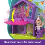 Mattel Polly Pocket Mini Toys, Doggy Birthday Bash Compact Playset With 2 Micro Dolls FRY35 / HKV30 194735108916