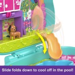 Mattel Polly Pocket Mini Toys, Doggy Birthday Bash Compact Playset With 2 Micro Dolls FRY35 / HKV30 194735108916