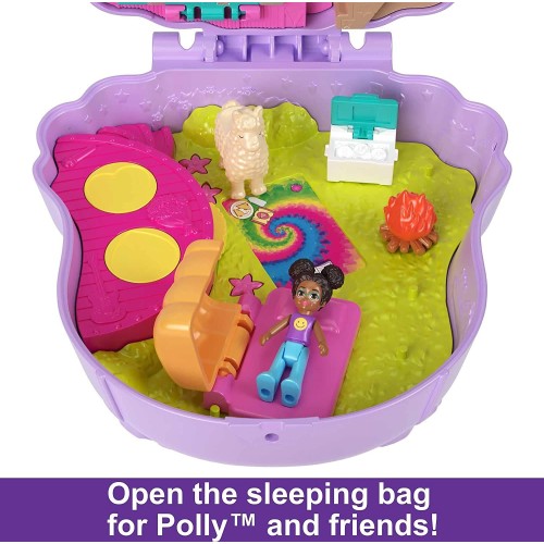 Mattel Polly Pocket Mini - ο Κοσμος της Polly Σετακια Camp Adventure Llama Compact FRY35 / HKV33 194735109111