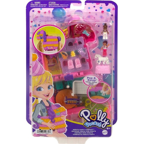 Mattel Polly Pocket Mini - The World Of Polly Sets Pinata Party Compact FRY35 / HKV32 194735108657