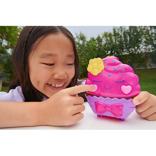 Mattel Polly Pocket Mini Toys, Something Sweet Cupcake Compact Playset FRY35 / HKV31 194735109180