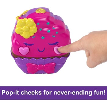 Mattel Polly Pocket Mini Toys, Something Sweet Cupcake Compact Playset FRY35 / HKV31 194735109180