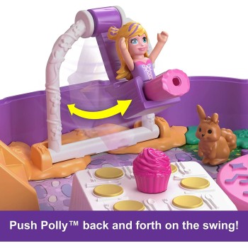 Mattel Polly Pocket Mini Toys, Something Sweet Cupcake Compact Playset FRY35 / HKV31 194735109180
