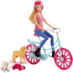 Mattel Barbie Με Κουταβάκια Και Ποδήλατο CLD94 887961130997