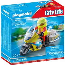 Playmobil City Life Διασώστης Με Μοτοσικλέτα 71205 4008789712059