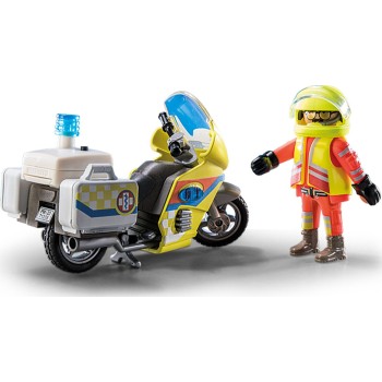 Playmobil City Life Rescue Motorcycle With Flashing Light 71205 4008789712059