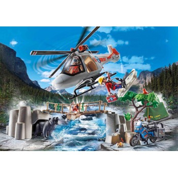 Playmobil Rescue Action Επιχείρηση Διάσωσης Μοτοσικλετιστή Στο Βουνό 70663 4008789706638
