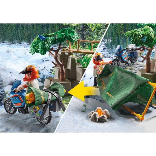 Playmobil Rescue Action Επιχείρηση Διάσωσης Μοτοσικλετιστή Στο Βουνό 70663 4008789706638