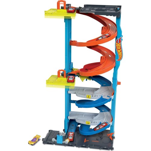 Mattel Hot Wheels City Track Set With 1 Car, 2-In-1 Race Tower That Tra HKX43 194735109654