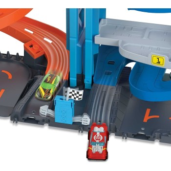 Mattel Hot Wheels City Track Set With 1 Car, 2-In-1 Race Tower That Tra HKX43 194735109654