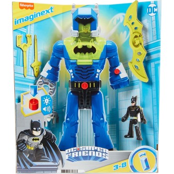 Mattel Imaginext Dc Super Friends Batman Toys, 12-Inch Robot Toy With Lights Sound Batman HMK87 / HGX98 194735060856