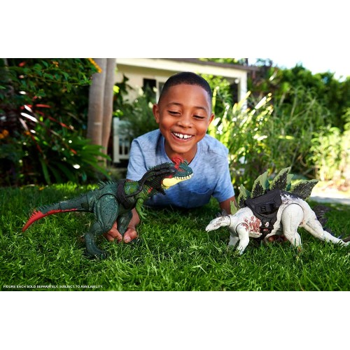 Mattel Jurassic World Dominion Dinosaur Figure Gigantic Trackers Stegosaurus Μεγάλοι Δεινόσαυροι 35 εκ HLP23 / HLP24 19473511679