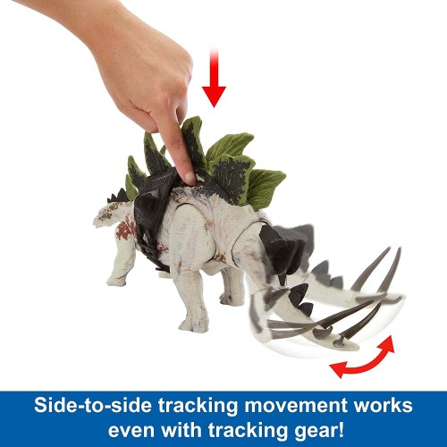 Mattel Jurassic World Dominion Dinosaur Figure Gigantic Trackers Stegosaurus With HLP23 / HLP24 194735116799