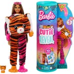 Mattel Barbie Dolls And Accessories, Cutie Reveal Doll With Tiger Plush Costume HKP99 194735106561