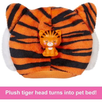 Mattel Barbie Dolls And Accessories, Cutie Reveal Doll With Tiger Plush Costume HKP99 194735106561