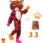 Mattel Barbie Dolls And Accessories, Cutie Reveal Doll With Tiger Plush Costume HKP99 194735106561