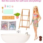 Mattel Barbie Doll And Bathtub Playset With Puppy, Kids Toys, Blonde, Colorful HKT92 194735108220