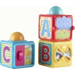 Mattel Stacking Action Blocks, Baby Activity Toy Blocks With Peek-A-Boo DHW15 887961219449