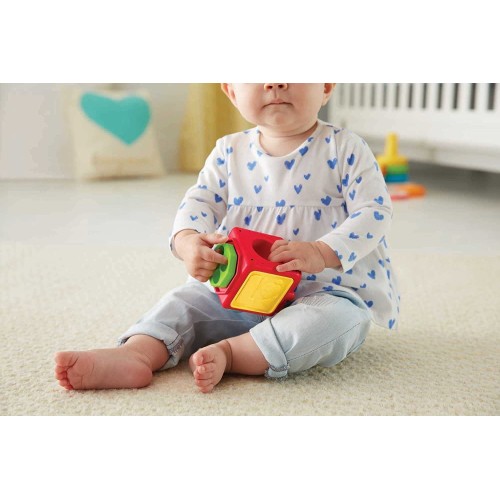 Mattel Stacking Action Blocks, Baby Activity Toy Blocks With Peek-A-Boo DHW15 887961219449